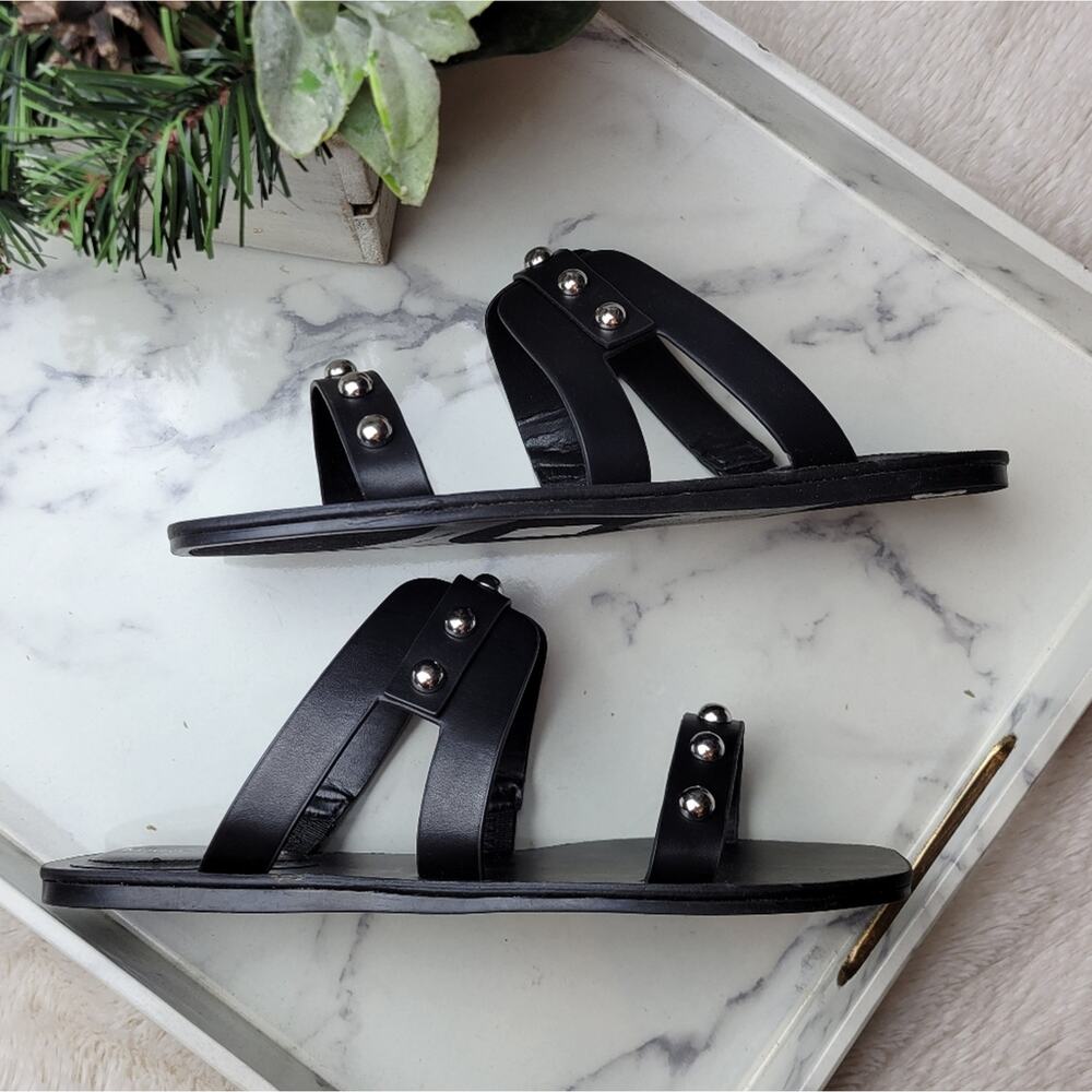 🚨NEW MARC FISHER Burlina Black Studded Slide Sandal Size 8 - Picture 4 of 10